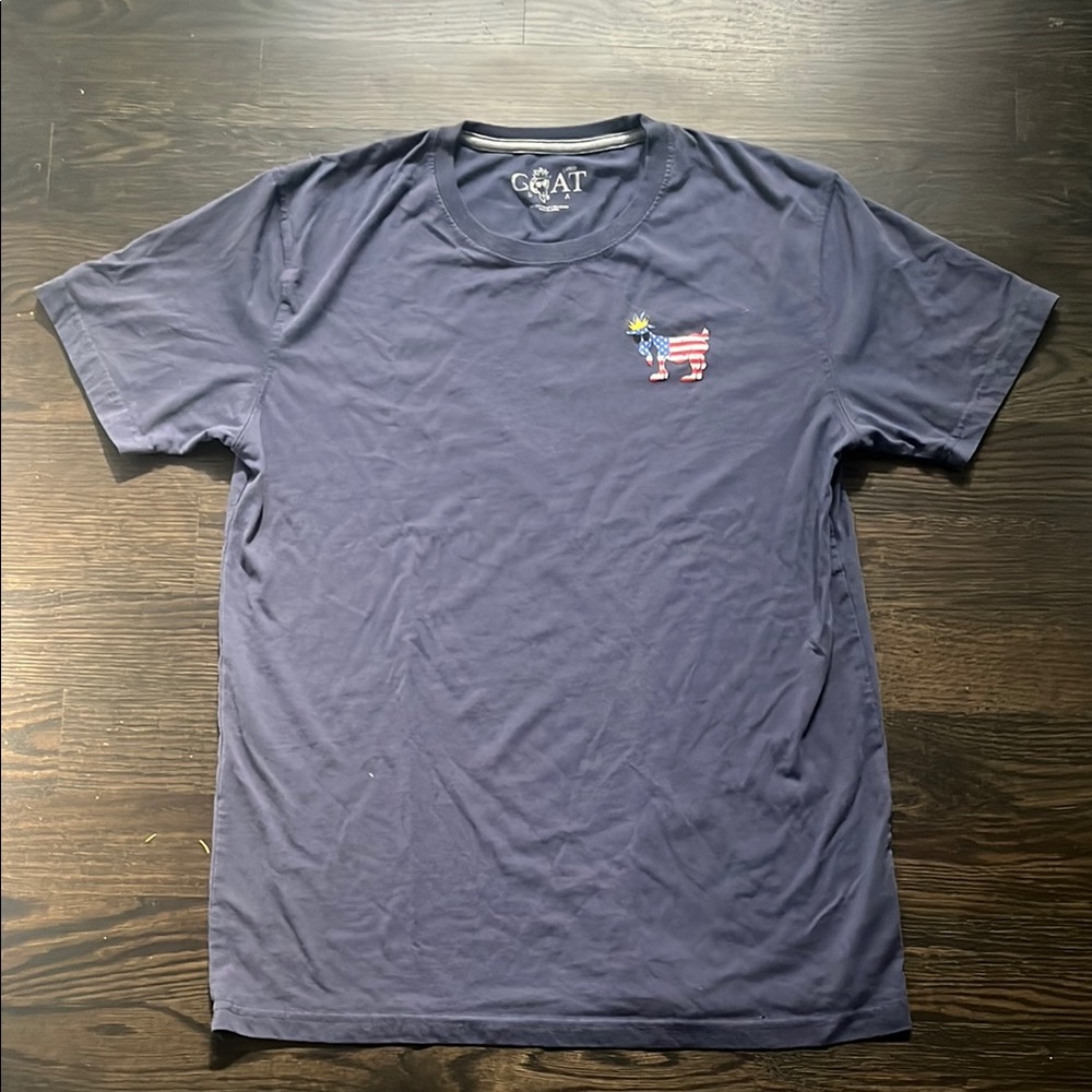Blue Short Sleeve Tee with Crew Neck